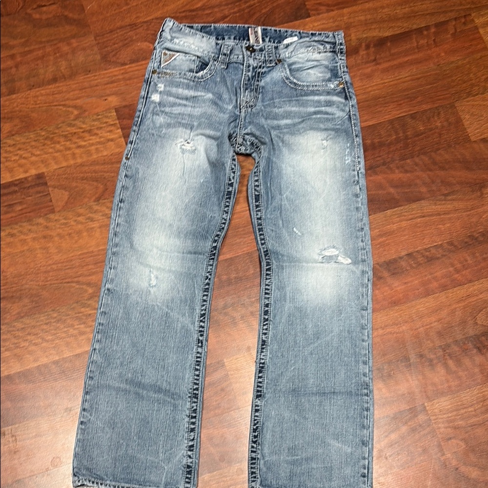 Silver Jeans Blue Straight Jeans with Vintage Fading